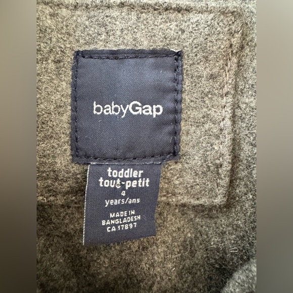 Kids Baby Gap Wool Church Peacoat Double Breasted Point Collar Warm Jacket - Picture 6 of 7